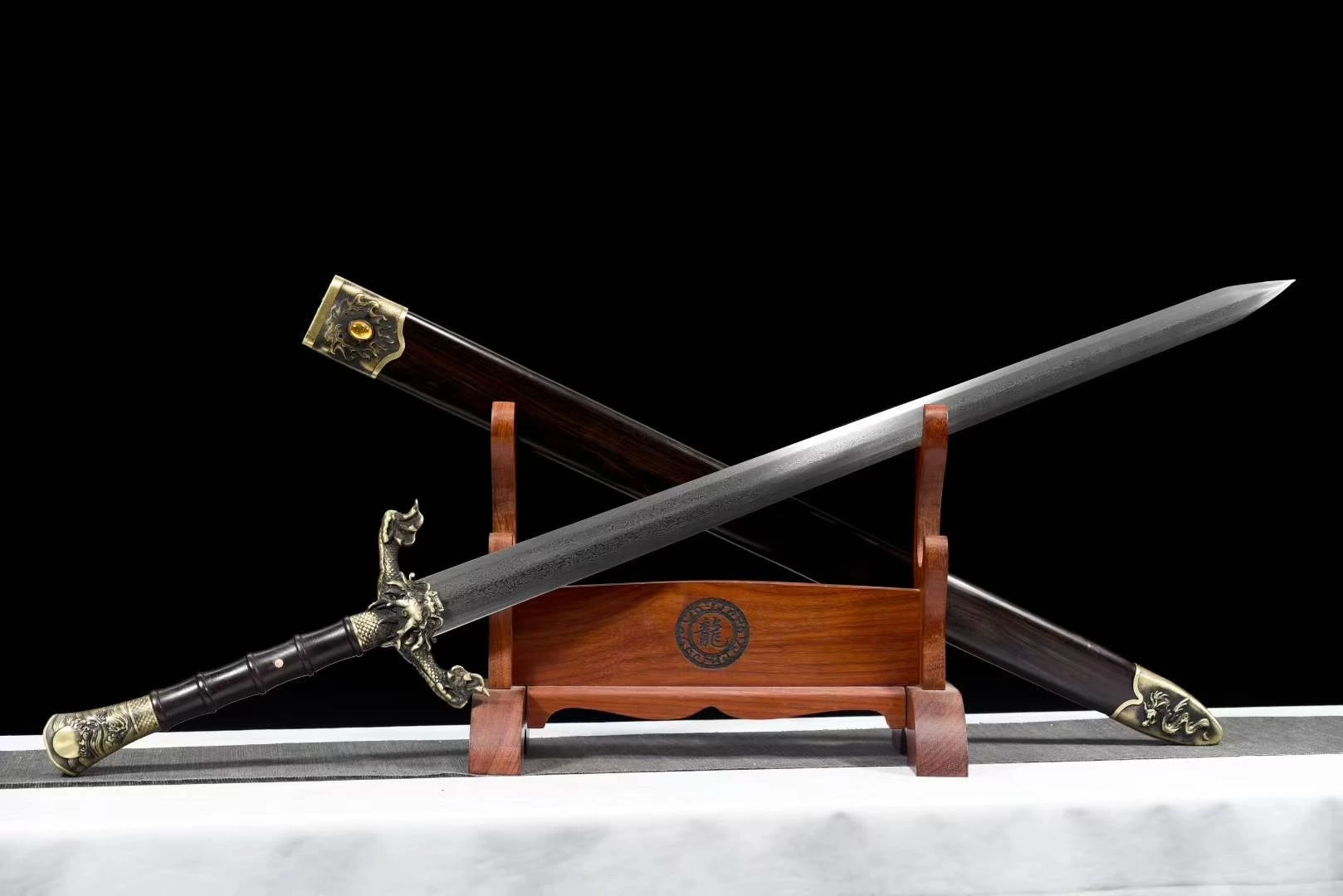 Hoàng Long Chi Nhẫn - Damacus steel