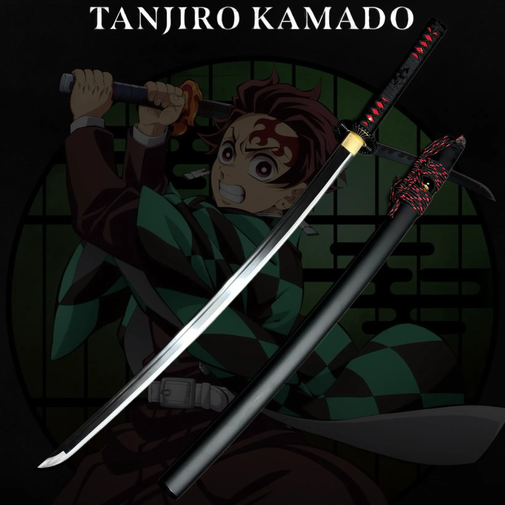 Hắc Kiếm Tanjiro V1 - Katana Carbon Steel