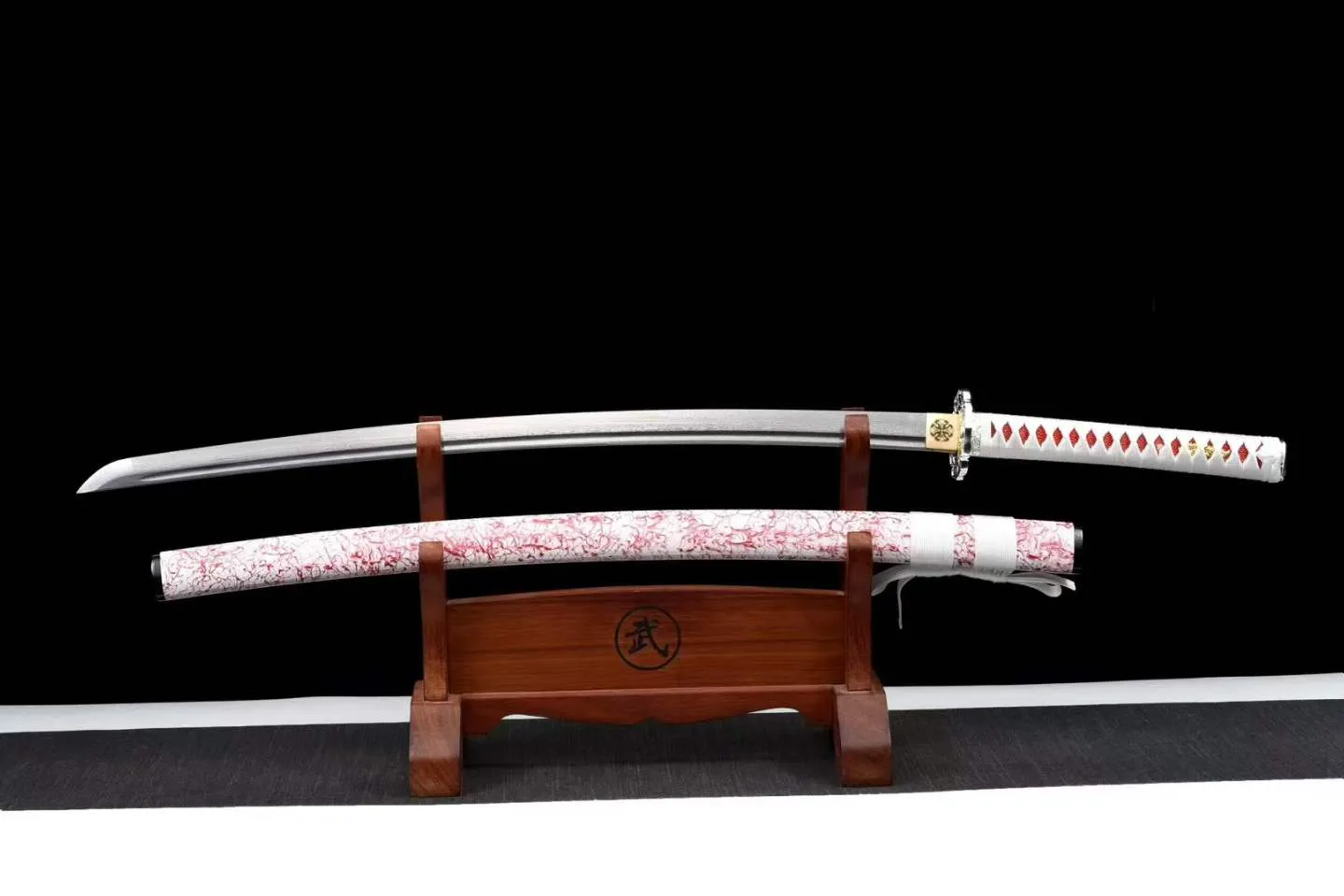 Shiragumo Katana - Thép Hoa Văn Damascus