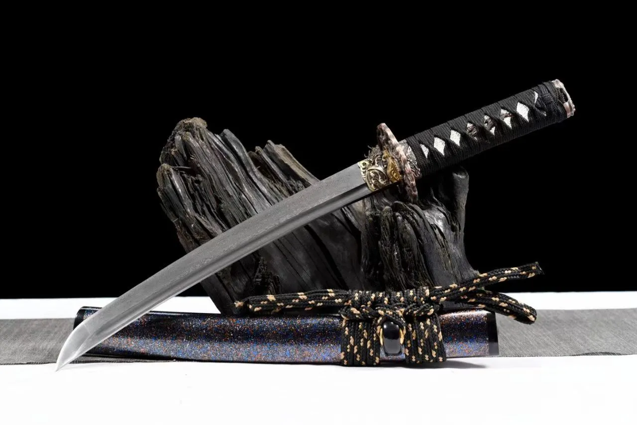 Tsukikage Ryūkō Tanto - Thép Hoa Văn