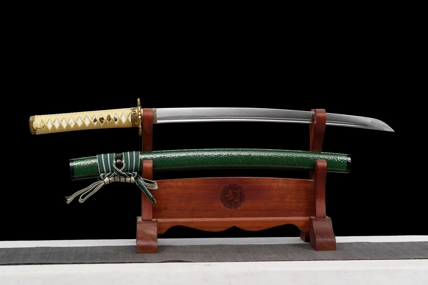 Chimeng Wakizashi - Thép Gấp Hoa Văn